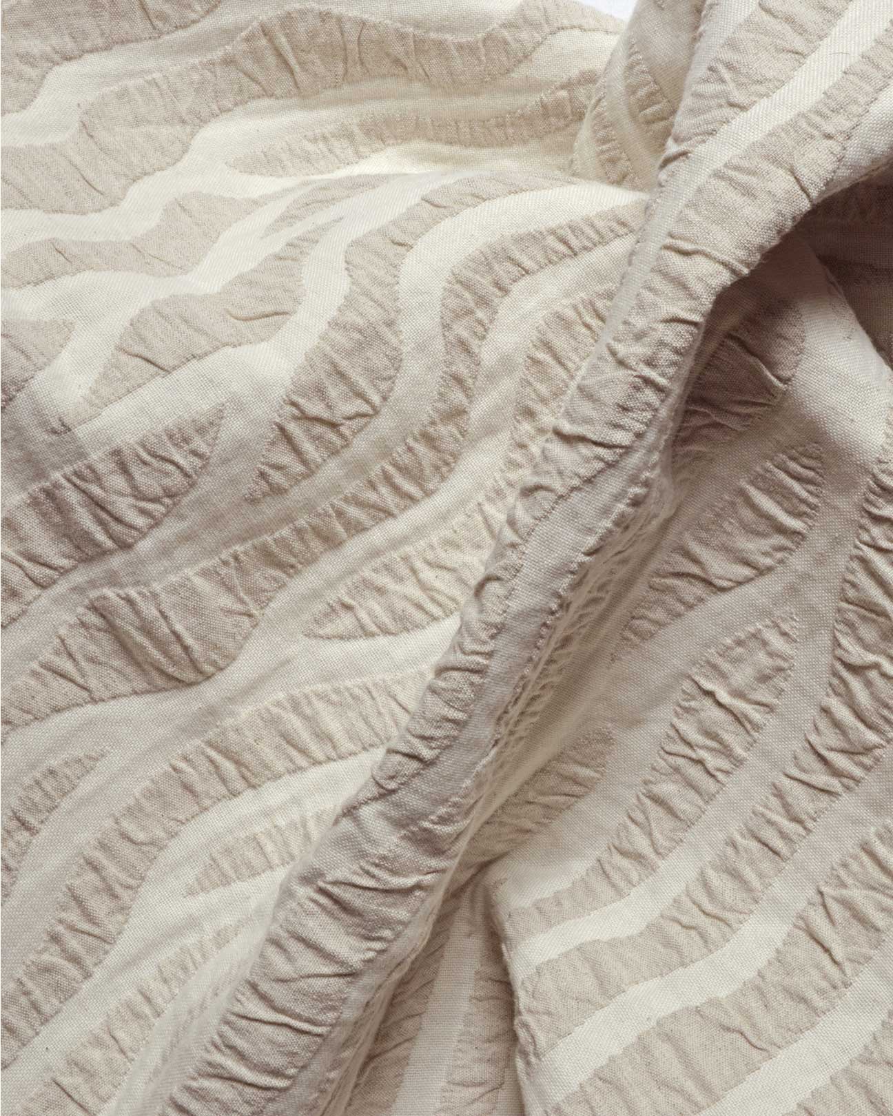 Sand Ripple Organic Cotton & Linen Coverlet