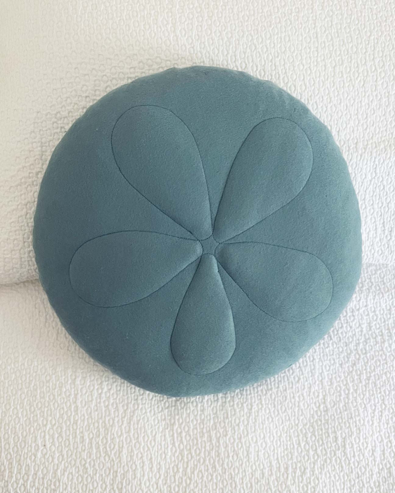 Sea Biscuit Organic Throw Pillow - Blues