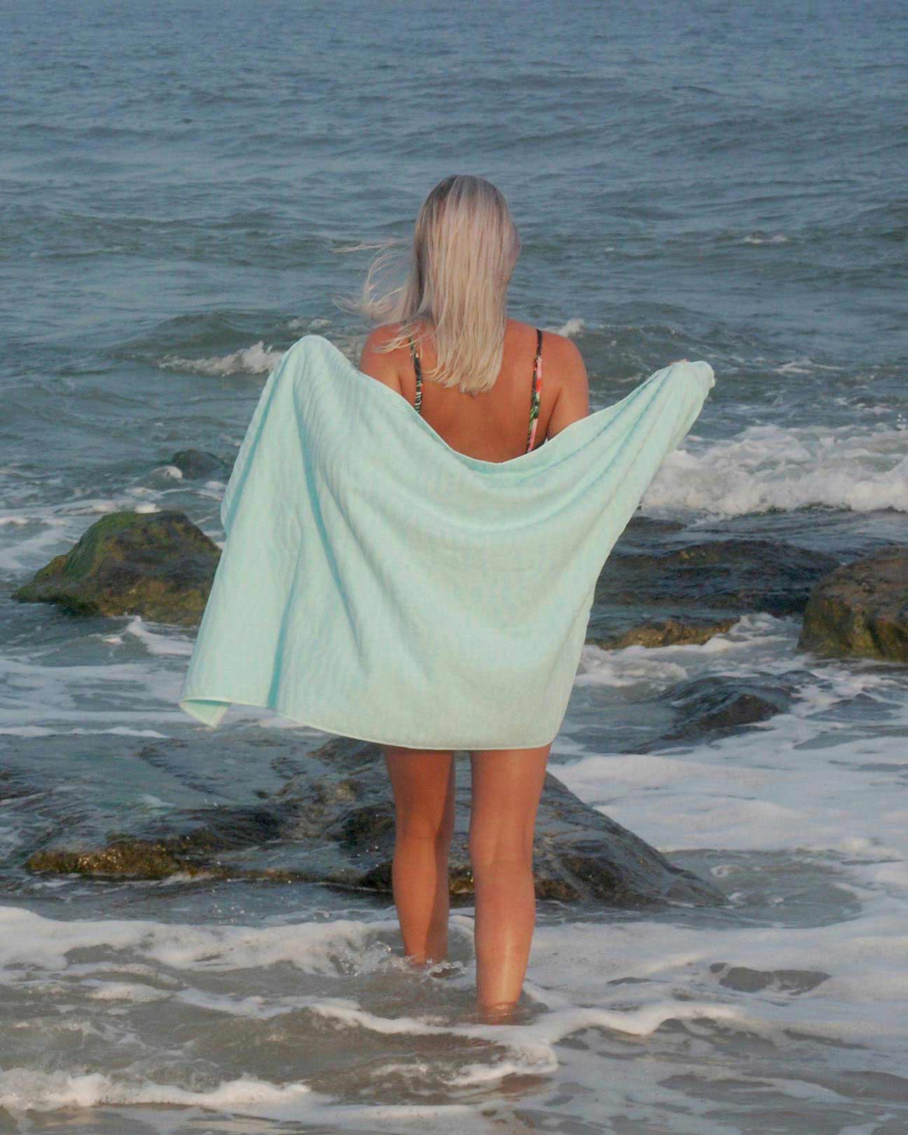 Affina Sand Ripple Organic Cotton Towels