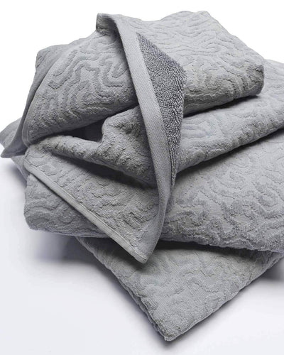 Affina Strigosa Gray Organic Cotton Towels