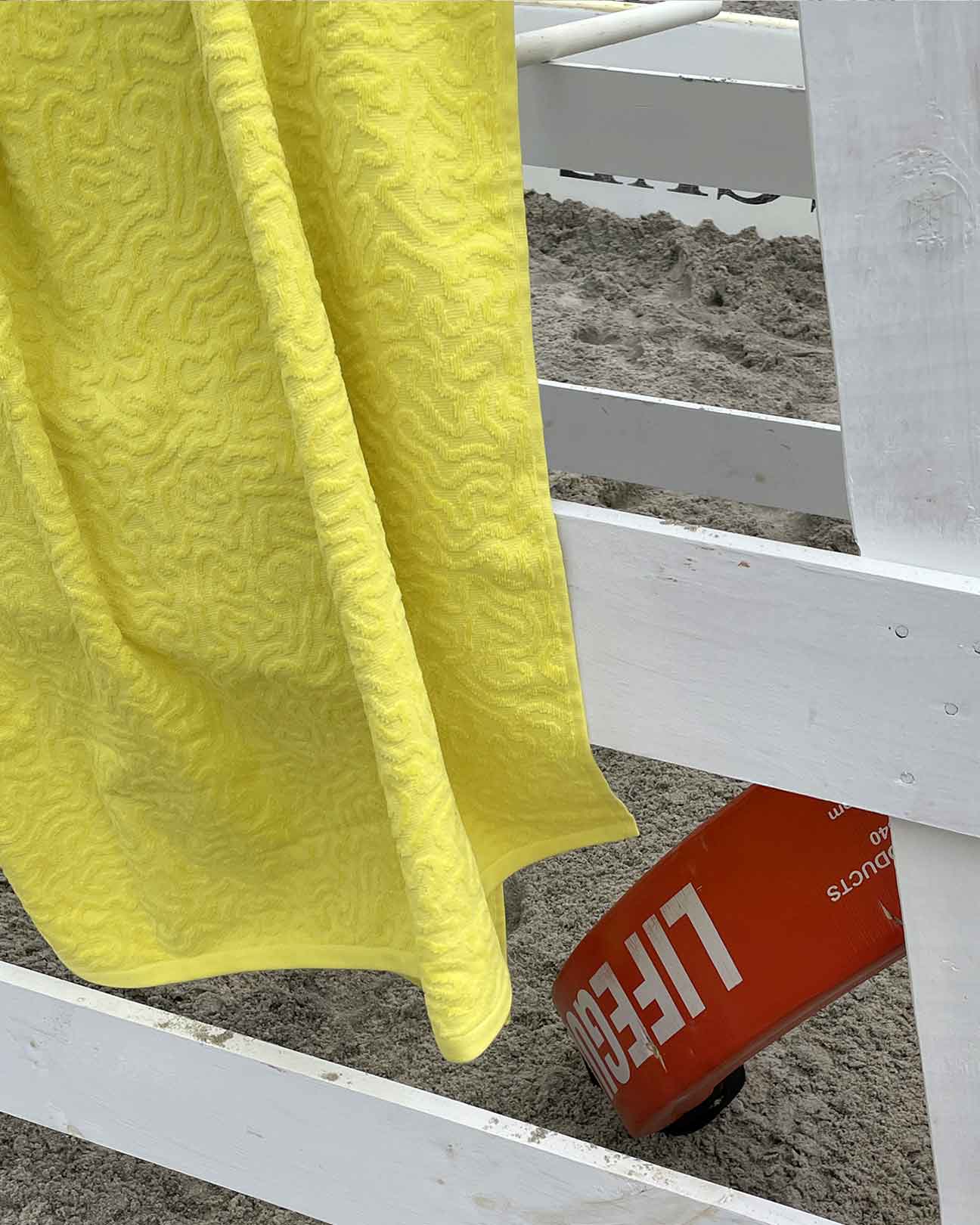 Strigosa Lemon Organic Cotton Beach Towel