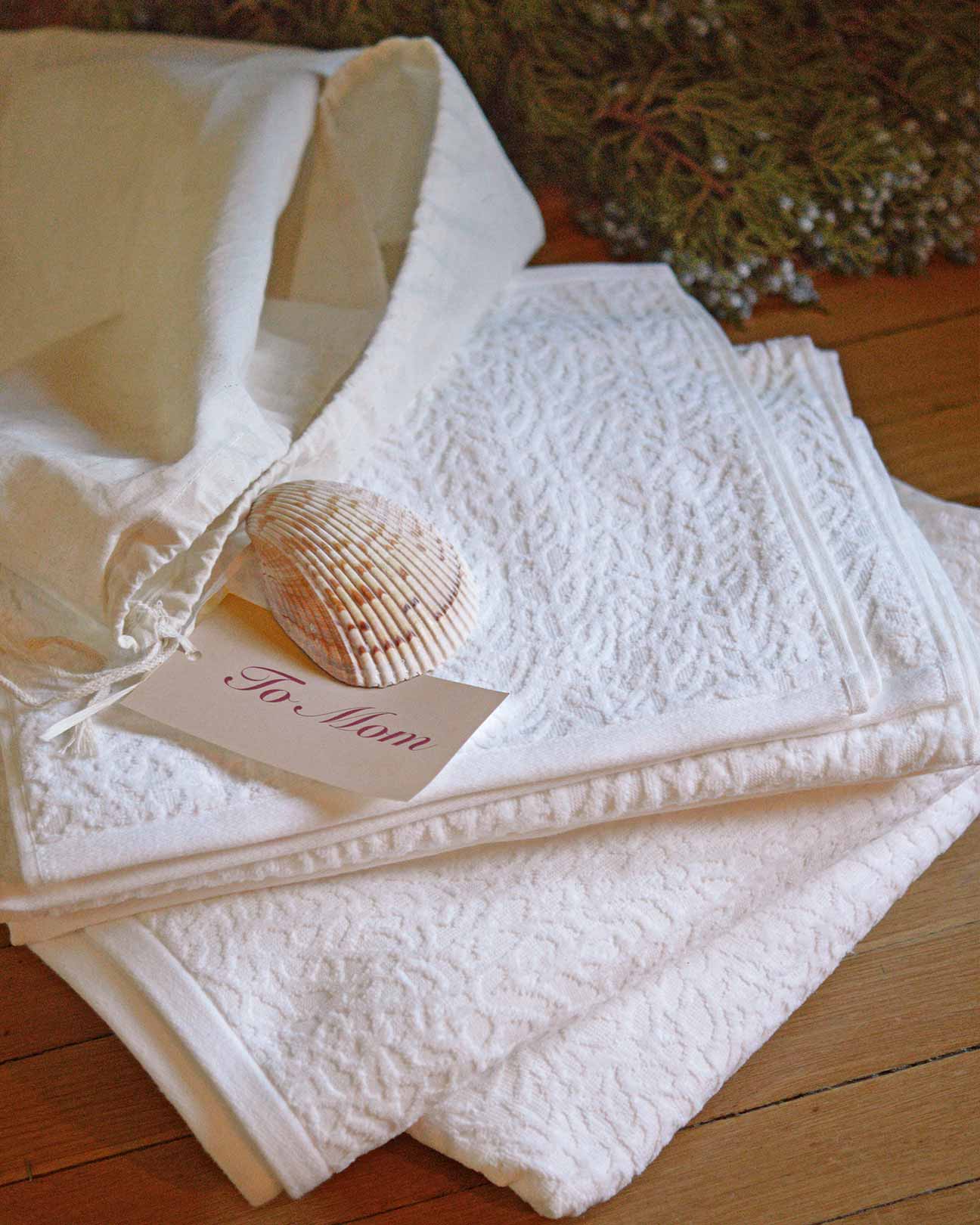 Affina Ventalina Organic Cotton Towels White
