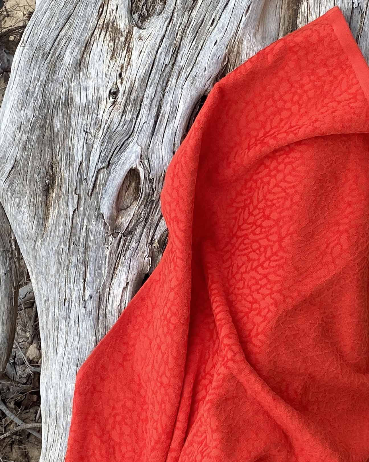 Ventalina Red Organic Cotton Beach Towel